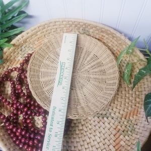 Vintage Other - 2pc Set VTG Wicker Rattan Flat Basket Wall Decor Vintage Other - 2pc Set VTG Wicker Rattan Flat Basket Wall Decor